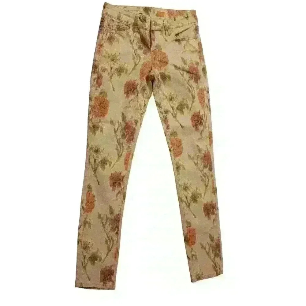 Pilcro Floral Ikat Stet Slim floral jeans size 25